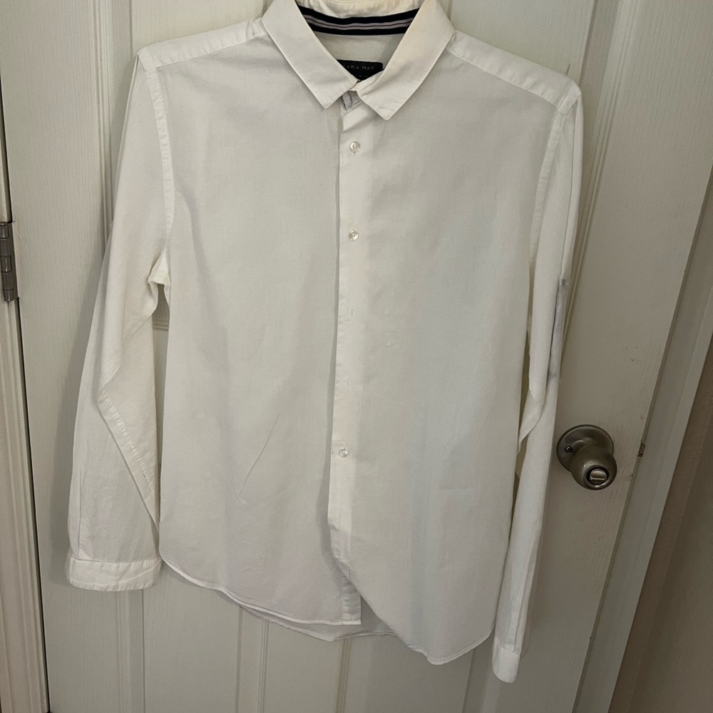 Zara Men's White Dress Shirt